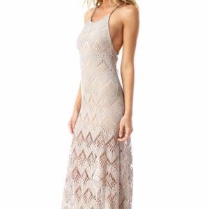 Lace Maxi Dress w/ chain detail